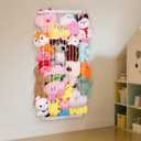 Stuffed Animal Storage Large Toy Organizer Adjustable Metal Plushie Net Holder for Toy Plush Wall Toy Storage Shelf for Kids Nursery Bedroom Home Decor