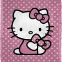 Northwest Hello Kitty Woven Jacquard Throw Blanket, 46" x 60", Perfect Polka Dots