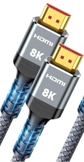 10K 8K HDMI 2.1 Cable 1Pack 6.6FT, Highwings Certified 48Gbps Ultra High Speed Slim HDMI Cord,Support 4K@120Hz 8K@60Hz, HDCP 2.2&2.3, Dynamic HDR,eARC,DTS:X, Compatible with Roku TV/HDTV/PS5/Blu-ray