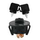 Hoypeyfiy 5 Terminal 3 Position Ignition Switch with 2 Keys, Replacement for Exmark Lazer Z, Next Lazer Z, Quest, Toro Z Master, TimeCutter ZS SS Series, Titan, Replaces 117-2221 137-4100