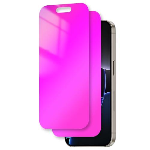 for iPhone 16 Pro Max Privacy Screen Protector 6.9 inch Gradient Colorful 16 ProMax Tempered Glass 28° Anti-Spy Private Anti Blue Light Full Coverage Anti-Scratch HD Easy Install Frame 1 Pack