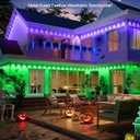 Fussion Permanent Outdoor Lights for House, 150ft RGB Halloween House Lights Outdoor with APP Remote Control, IP67 Waterproof Smart Eternity Eaves Lighting for Christmas, Holiday, Party, Daily