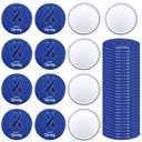 CORNER LACE 30pcs Colon Cancer Awareness Compact Mirrors, Blue Ribbon Abuse Prevention Heart Stress Cancer Awareness Favor Portable Pocket Mini Mirrors Bulk for Public Charity Fundraisers Event