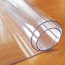 Clear Table Protector 42 x 60 Inch, 1.5mm Thick Plastic Table Cover, Waterproof PVC Clear Table Cover Protector, Desk Protector Mat, Writing Desk Pad for Desktop, Coffee & Dining Room Table