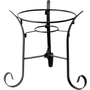 Alpine Corporation 10 Inch Tall Metal Stand fits one 8 Inch or 10 Inch Gazing Globe, Black