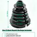 CVS18 Split Type CV Boot, Split CV Axle Boot Repair Kit, Fits Shaft Size 0.87in-1.10in, 5.04in Height, Cracked Torn CV Joint Replacement Can be trimmed to size as needed | Heavy-Duty Split CV Axle Boot Repair Kit