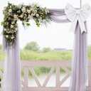 Leinuosen Large Whiter Bow Party Decorations Big Twist Tie Bows Giant 30 Inch Coquette Birthday Decorations Wreath Wall Hanging Tree Topper Decor for Home Bachelorette Wedding Bridal Shower