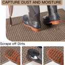 YDKGL Door Mat 31x47, Dirt Resistant and Absorbent, Non-Slip Rubber Backing Floor Mats, Easy Clean Low-Profile Doormat for Entryway, Front Door, Inside Entrance Brown
