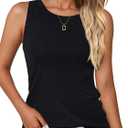 GKBK Women's Wool Blend Knit Tank Tops Sleeveless Vest Crew Neck Soft Sweater 2026 (Black)