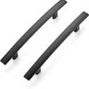Ravinte 15 Pack | 6'' Curved Cabinet Pulls Matte Black Kitchen Drawer Pulls Arch Cabinet Handles 6Length, 3.75 Hole Center