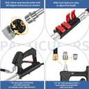 LidoDola 24FT Telescoping Pressure Washer Wand Kit - Extension Pole, Gutter Cleaner, Brush & 5 Nozzles for Roof, Deck, Vehicle, Sidings