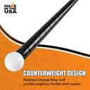 Orange Whip Golf Swing Trainer Aid Patented & Made in USA for Improved Rhythm, Flexibility, Balance, Tempo, and Strength *American Made*, 47"