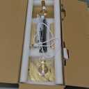 Battery Operated Wall Sconces Set of Two: Dimmable Wireless Wall Lights with Remote, 31-inch LED Rechargeable Sconces, 360 Lighting Wall Scone Decor for TV, Mirror, Bedroom, Living Room(Gold) (2Pack)