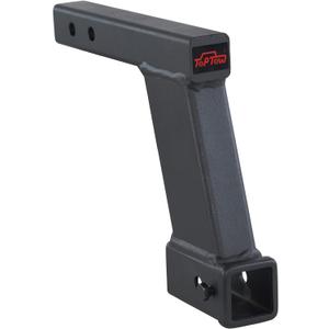 TOPTOW Trailer Hitch Extender Adapter with 10-inch Riser/Drop, 2" Receiver, 2-inch Solid Shank, 10000lbs Capacity
