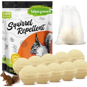 10 Pack Peppermint Oil Squirrel Repellent, Mouse Repellent Outdoor, Chipmunk Deterrent, Ground Squirrel Trap for Attic, Rodent Repellent for Garden