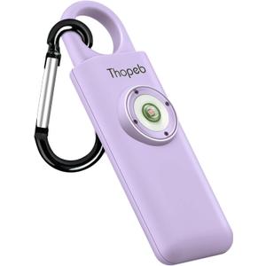 ThopebThe Original Personal Safety Alarm for Women Self Defense Elders & Kids Self Defense Keychain Siren 135dB Loud Siren Bird Sound Cute Key Chains Protection (Purple)