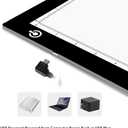 LitEnergy A4 LED Copy Board Light Tracing Box, Adjustable USB Power Artcraft LED Trace Light Pad for Tattoo Transferring, Drawing, Sketching, Animation, Stenciling, Diamond Art Painting Accessories, Black (L12.6’’xW9.0’’xH0.2’’)