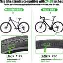 RBRL Bike Kickstand, Stable Durable Aluminum Alloy Bicycle Kickstand, Suitable for 24-29 Inch Mountain Bikes, Trekking, City & E-Bikes, Heavy Duty Load 100lbs, Adjustable Length Bike Stand