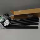 Zeerobee Curtain Rods for Windows 32 to 72, 1 Inch Adjustable Heavy Duty Black Curtain Rod, Outdoor Indoor Room Divider Modern Drapery Pole, 32-72"