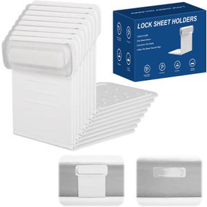 8pcs Bed Lock Sheet Holders, Sheet Secure Lock Fasteners, Universal Fit King Queen Twin Full Size Beds Mattresses, Keep Sheets Firm Tight
