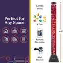 Special Supplies Aquarium Sensory Fish Bubble Light Tube with 16 LED Color Changing Nightlight Effect, Remote Control and Fish Colorful Floor Standing Lamp for Kids and Adults (4 feet) (Grey)