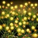Solar Garden Lights Outdoor (10 Pack 80 LED), Solar Swaying Dandelion Bee Lights Waterproof, Cute Flower Pathway Lights for Yard Lawn Patio Decorations, 2 modes (Steady on, Slow Twinkle), Warm White