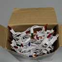 PREXTEX 200 Ct. Multi-Color Christmas Tree Lights with White Wire - 40 Ft Holiday String Lights for Indoor and Outdoor - Multicolor Incandescent Christmas Tree Decoration with End-to-End Connectors