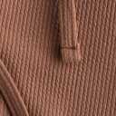 ZAFUL Women's High Cut Bikini Sets Ribbed V-Wire Cami Bikini Two Piece Swimsuit (Brown, XL)