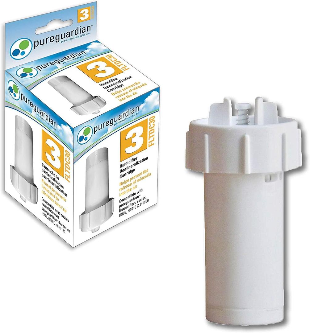 PureGuardian Humidifier Demineralization Filter, Number 3 Cartridge, Prevents Release of Minerals, Lasts 500 Hours, White, FLTDC30 (1 Count (Pack of 1))