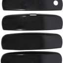 NewYall Pack of 4 Front Rear Left Driver and Right Passenger Side Gloss Black Exterior Outside Outer Door Handle Cover Overlay for Dodge Charger 2011-2019