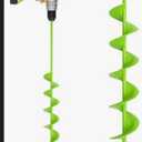 TCBWFY 3x24 Inch Auger Drill Bit for Planting,Easy Planter Garden Auger for Bulbs, Bedding Plants & Post Holes - Compatible with 3/8" Hex Drive