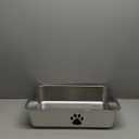 Stainless Steel Cat Litter Box,Metal Kitten Litter Pan, High Side Cats Toilet Indoor Litter Tray Pet Toilet Supplies for Cats, Kitty,Rabbits, Easy Clean, Non Stick Litter Box, No Smell (Medium-1)