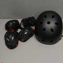 XJD Kids Bike Helmet,Multi-Sport Protective Gear Set for 3-5-8-14 Years Boys Girls with Knee and Elbow Pads Wrist Guards fit Roller Skates,Cycling,Skateboarding,Skating Scooter (Black, Small)