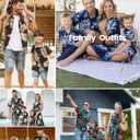 PATPAT Family Hawaiian Matching Outfits Mommy and Me Outfits Caribbean Vacation Summer Tropical Halter Sundresses and Shirts