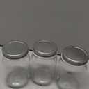 Glass Mason Jars, 3 Pack 16oz Clear Glass Regular Mouth Canning Jars with Lids for Sealing, Ideal for Food Storage, Snacks, Candies, Jam, Honey, Wedding Favors, Shower Favors, DIY Projects