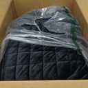 RECYCO Luxury Velvet Quilt Set Full Queen Size Bedding Sets, Ultra Soft Velvet Comforter Set, Lightweight Channel Box Stitch Oversized Bedspread Coverlet for All Season, with 2 Shams, Black