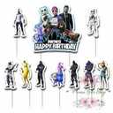 83PCS Video Game Birthday Decorations, Gaming Theme Party Supplies Decoration Include Happy Birthday Banner, Cake Toppers, Cupcake Topper,Backdrop, Balloons,Foil Balloons,Strickers. 3Pcs