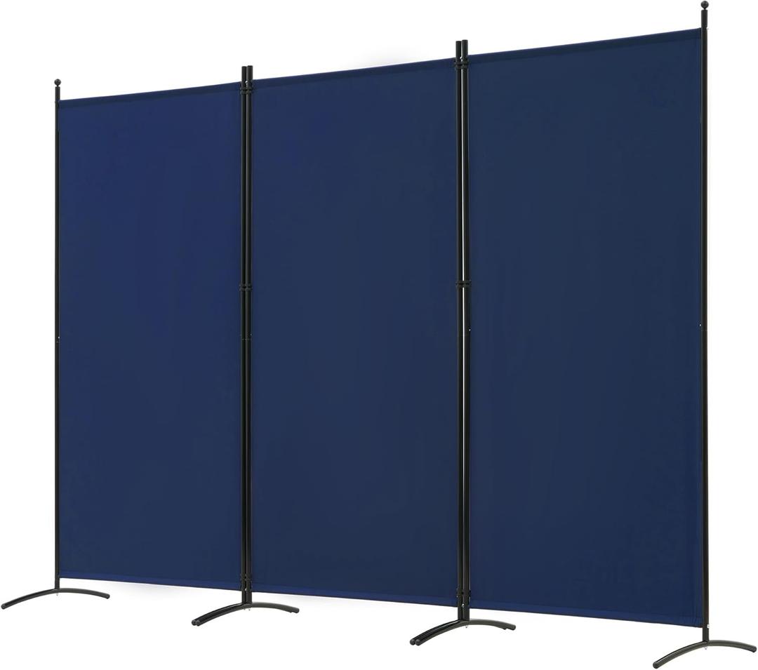 Spurgehom 3 Panel Room Divider Folding Partition Privacy Screens, Freestanding Fabric Room Panel Portable Room Partition Wall Dividers for Home Office Restaurant, 102" W X 71" H 