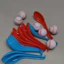 12 Pack Baseball Theme Party Game Spoon Relay Race Toy Set for Kids Adults Baseball Foam Ball and Spoon Race Game Decorations for Sports Party Indoor Outdoor School Class Birthday