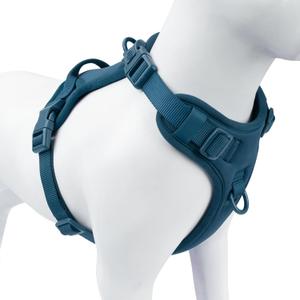 Sunraymascota No Pull Dog Harness, Puppy Vest with Front Clip for Small Medium Large Sized Dog(Prussian Blue, M) (M(Neck:18.5-25.6", Chest:20.9-30.7"))