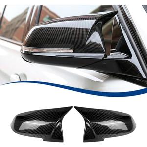 Real Carbon Fiber Mirror Caps Compatible with 3-Series F30 F31 F34 / 4-Series F32 F33 F36 / 2-Series F22 F23 / 1-Series F20 X1 E84 M2 F87 2PCS-Set