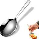 7.9" Stainless Steel Serving Spoon for Buffet, 18/8 Large Serving Spoon Utensils, Extra-Wide 3" Head, Dishwasher Safe for Catering, Restaurants, Kitchen, Parties (1 Pack)