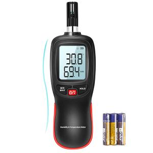 WT83 Temperature Humidity Meter, High Precision Thermometer Hygrometer with Ambient Dew Point Wet Bulb Temperature Indoor Outdoor, Max/Min Data Hold, 1000 Sets Data Log, Batteries Included