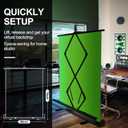 EMART Upgrade Green Screen, 58x74in Collapsible Chroma Key Panel for Background Removal, Portable & Retractable Wrinkle-Resistant Backdrop with Stand for Streaming, Photographic Studio, TikTok