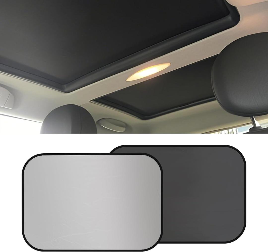2PCS Car Sunroof Sun shade, Sunroof Cover, Foldable UV Reflector Reflective Covers Block UV Rays Glare, Interior Sun Protector Sunshade Car Accessories for Mini Cooper, Clubman & Countryman R56