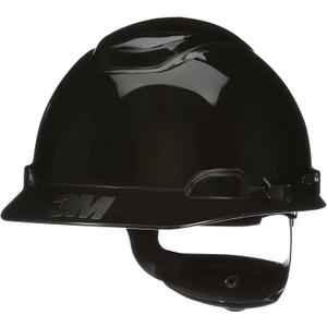 3M Hard Hat SecureFit H-700 Series Cap Style Safety Helmet with Uvicator Sensor, 4-Point Pressure Diffusion Ratchet Suspension (1 Count, Black) One Size
