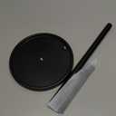 Paper Towel Holder Countertop, Standing Paper Roll Holder with Anti Slip Weighted Base, Stainless Steel Freestanding Paper Towel Holder for Kitchen, Black