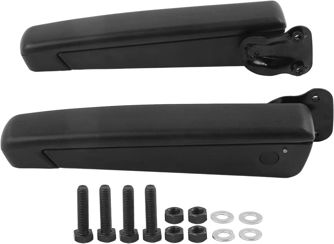 Car Seat Armrest, Fydun 1 Pair Universal Adjustable Seat Armrest Shock PU Sponge Black for Cars, , RVs, Trucks, Boats