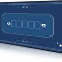 47 x 27 Inch 4-6 Person Small Blue Texas Hold'em Poker Mat Portable Poker Table Tops Cards Game Mat Pad Topper Waterproof, Easily Clean & Glide Over, Anti-Slip, Odorless