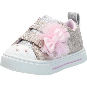 Skechers girls Twinkle Sparks Glitter Gems sneaker (8 Toddler, Gold)
